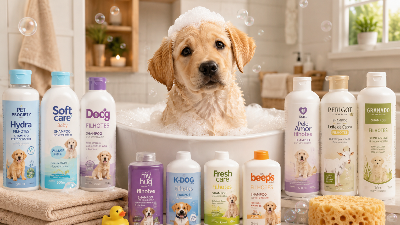 Os melhores shampoos para cachorro filhote do mercado
